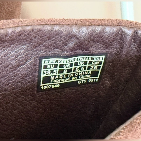 KEEN LAKEN HIGH BOOTS, W8 in Brown Leather - Picture 7 of 8